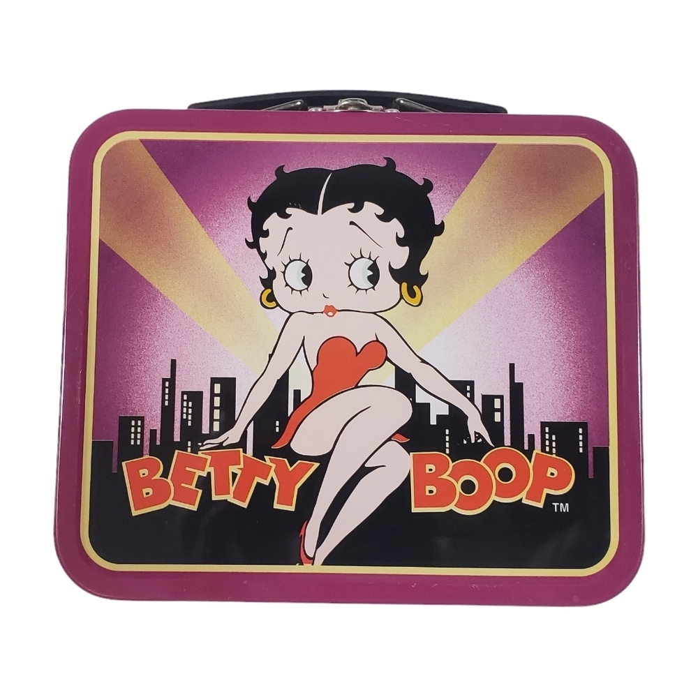 Vintage 1997 Betty Boop Mini Lunch Box Tin Collectible Display 5.5"X4.5"X2.25"